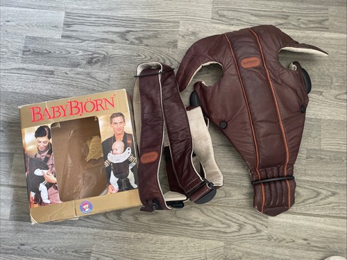 Leather baby bjorn carrier - bjorn, min